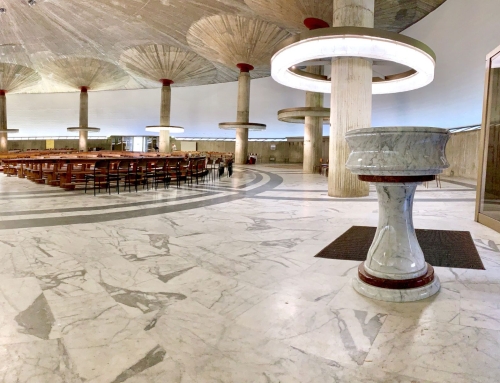 Acquasantiere in marmo per la cattedrale di La Spezia